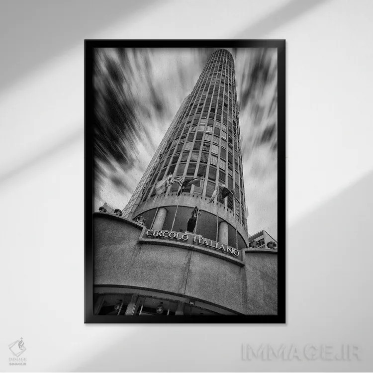تابلو دکوراتیو عکاسی خیابانی ۴۰ اثر گلاوکو منهالی - نمای قابدار مشکی