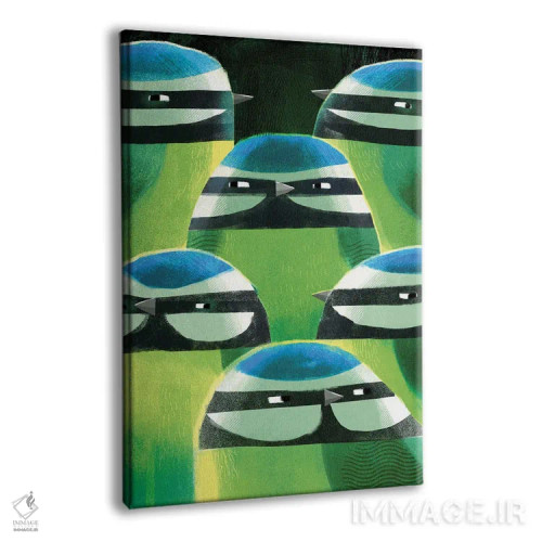تابلو مدرن سرسوتک های آبی موذی اثر گارث لوکاس - نمای پرسپکتیو محصول