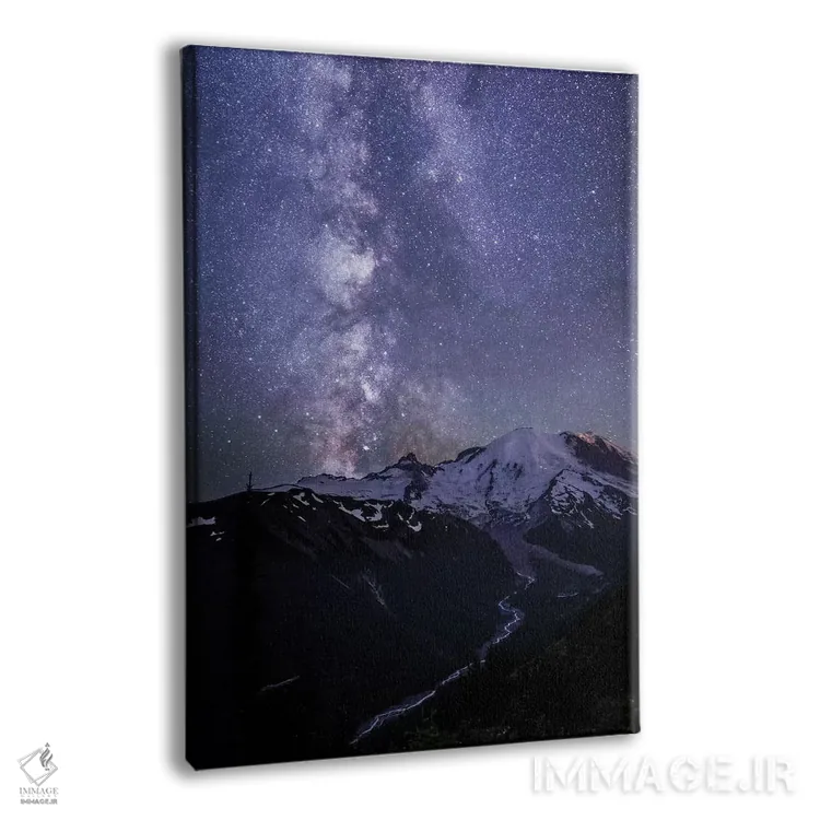 تابلو دکوراتیو Washington State. The Milky Way looms above Mt. Rainier, Mt. R… اثر گری لوهم - نمای پرسپکتیو محصول