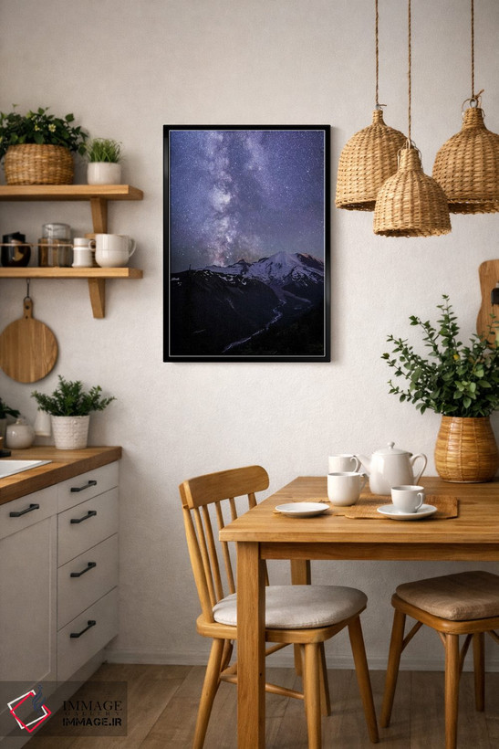 تابلو دکوراتیو Washington State. The Milky Way looms above Mt. Rainier, Mt. R… اثر گری لوهم - D5B