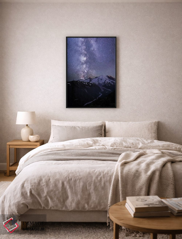 تابلو دکوراتیو Washington State. The Milky Way looms above Mt. Rainier, Mt. R… اثر گری لوهم - D6B