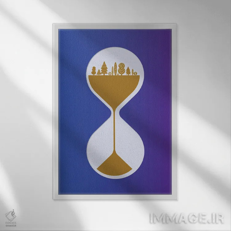 تابلو مینیمال میانسالی اثر گرگ مابلی - نمای قابدار سفید