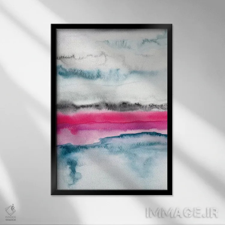 تابلو انتزاعی انتزاعی بیست ویکم اثر مارکو گونزالز - نمای قابدار مشکی