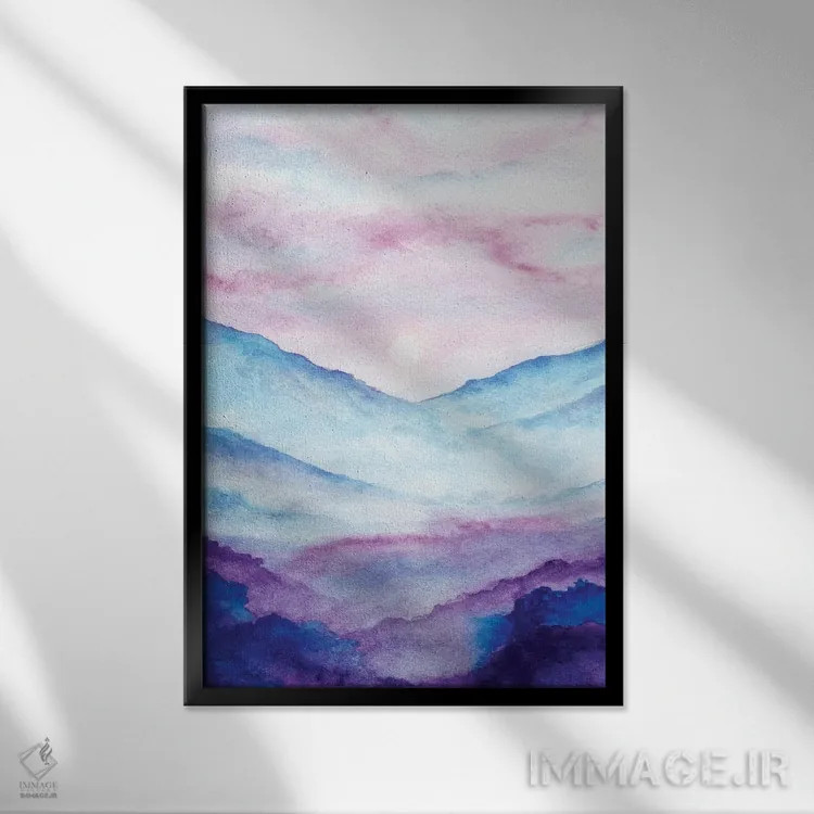 تابلو انتزاعی طبیعت انتزاعی چهارم اثر مارکو گونزالز - نمای قابدار مشکی