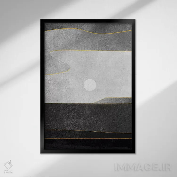 تابلو مینیمال منظره مینیمال ششم اثر مارکو گونزالز - نمای قابدار مشکی