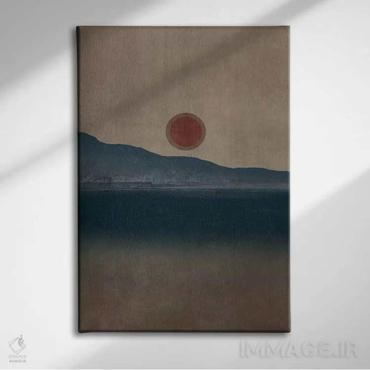 تابلو مینیمال منظره مینیمال دهم اثر مارکو گونزالز - نمای روبهرو روی دیوار