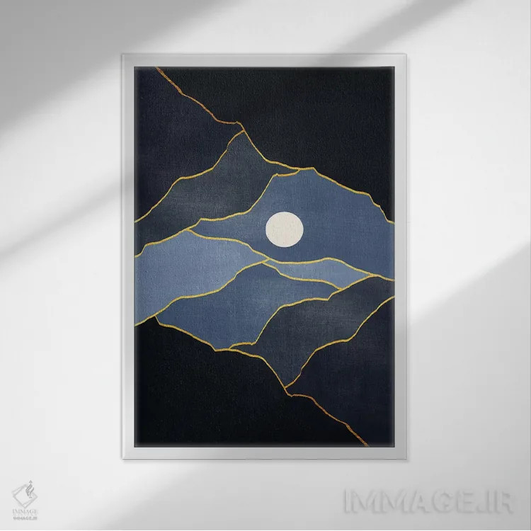 تابلو مینیمال غروب فراواقع گرایانه چهارم اثر مارکو گونزالز - نمای قابدار سفید