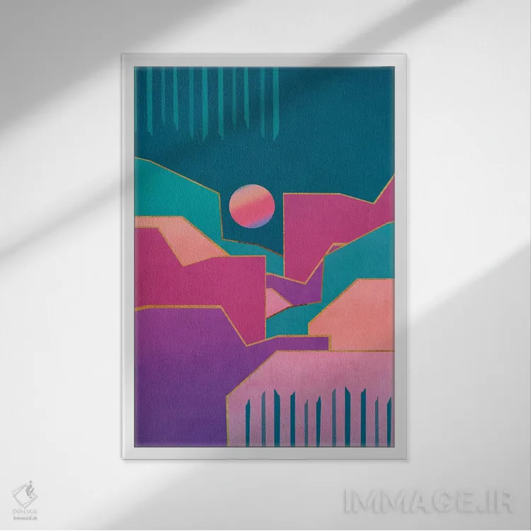 تابلو انتزاعی معماری انتزاعی یکم اثر مارکو گونزالز - نمای قابدار سفید