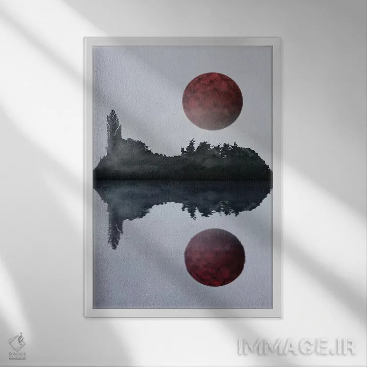 تابلو انتزاعی نگرش های آینده نگر هشتم اثر مارکو گونزالز - نمای قابدار سفید