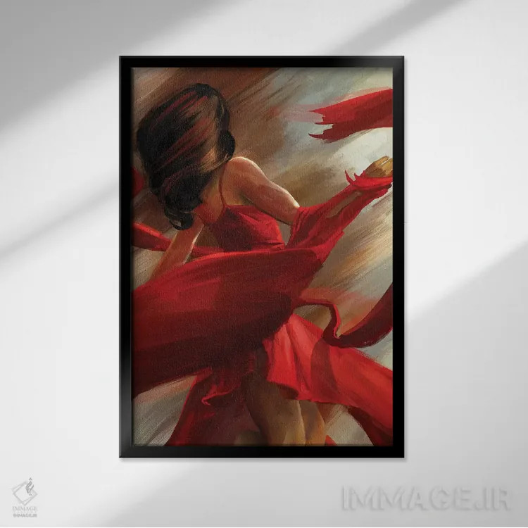 تابلو دکوراتیو زیبایی در حرکت اثر استیو گود - نمای قابدار مشکی
