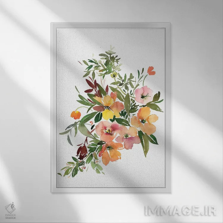 تابلو دکوراتیو کارامل کره ای اثر گوشیا گرگورچیک - نمای قابدار سفید