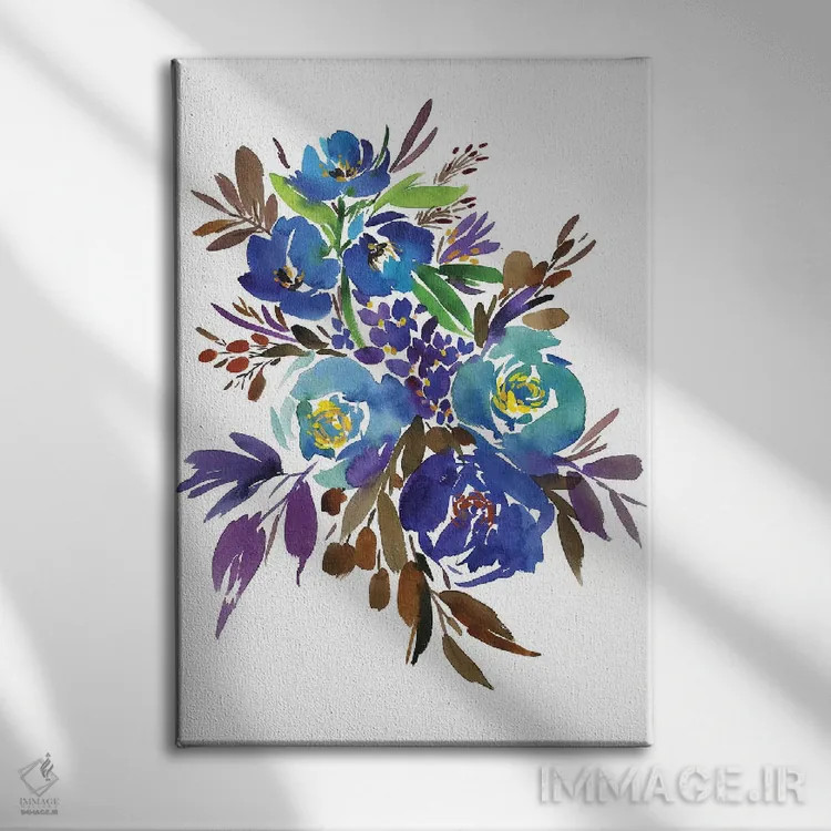 تابلو دکوراتیو آبی آسمانی اثر گوشیا گرگورچیک - نمای روبهرو روی دیوار