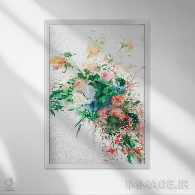 تابلو دکوراتیو مرجان خردشده اثر گوشیا گرگورچیک - نمای قابدار سفید