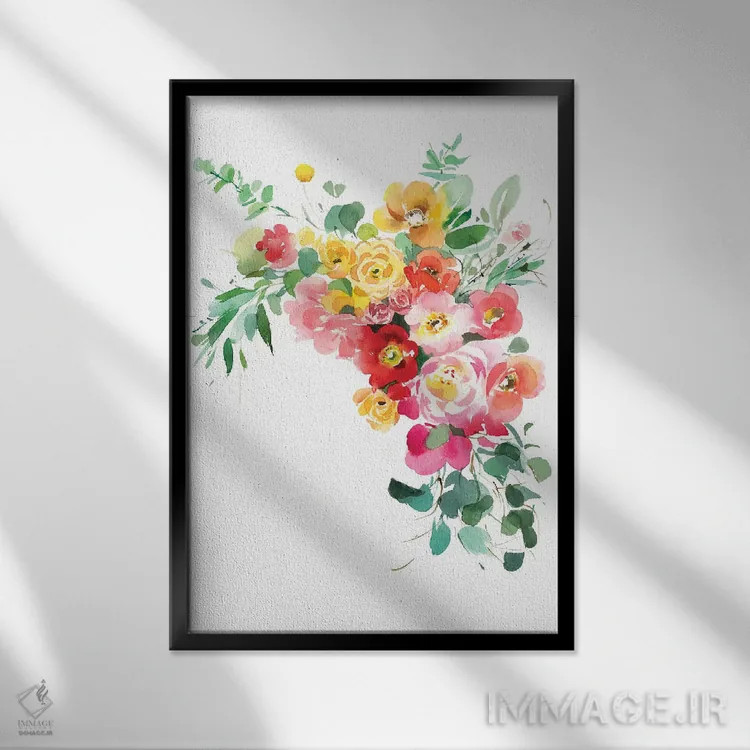 تابلو دکوراتیو خوشحال اثر گوشیا گرگورچیک - نمای قابدار مشکی