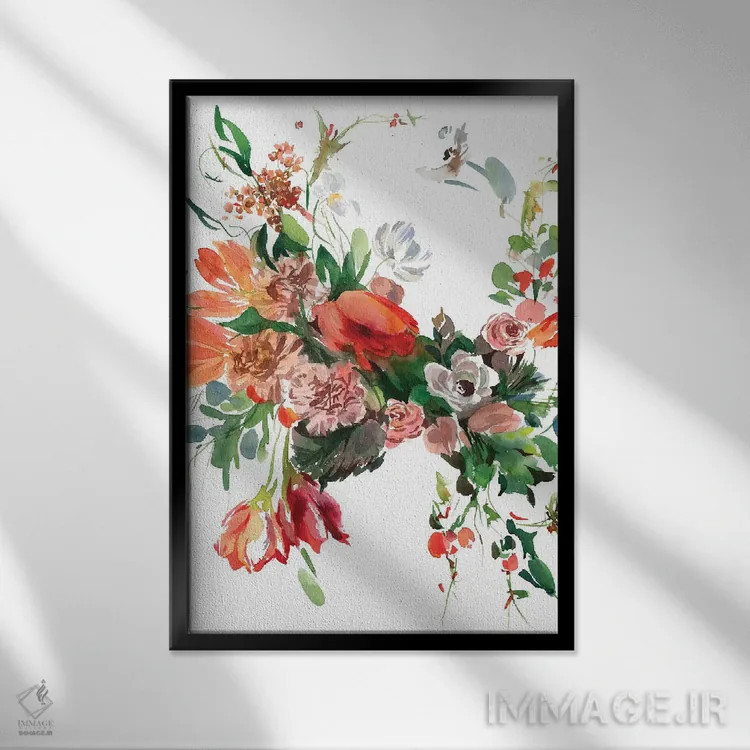 تابلو دکوراتیو چمنزار اثر گوشیا گرگورچیک - نمای قابدار مشکی