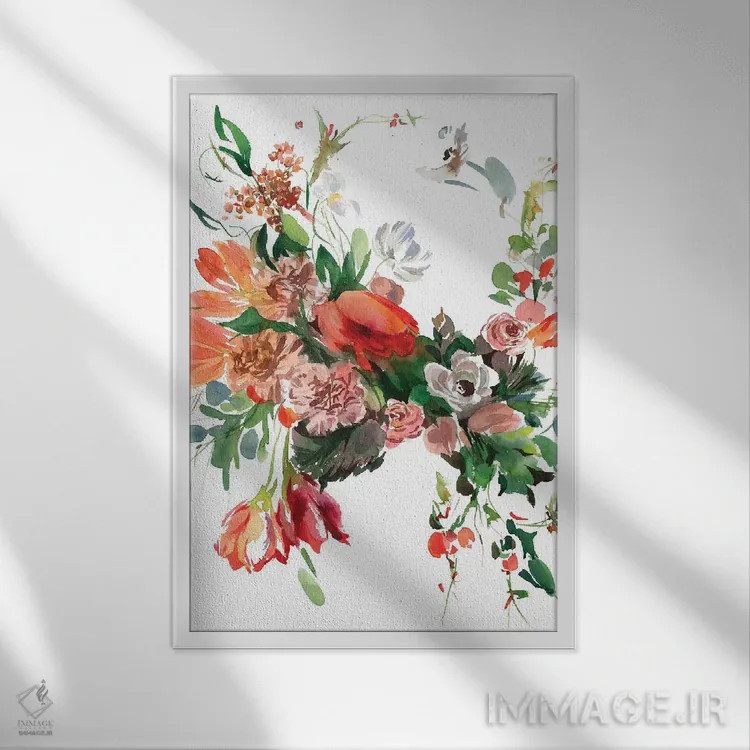 تابلو دکوراتیو چمنزار اثر گوشیا گرگورچیک - نمای قابدار سفید