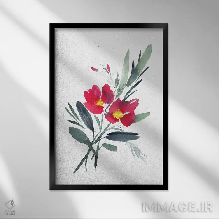 تابلو دکوراتیو نت چینی اثر گوشیا گرگورچیک - نمای قابدار مشکی