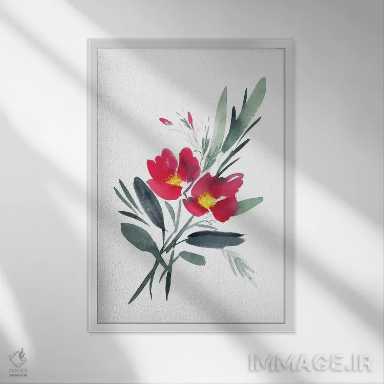 تابلو دکوراتیو نت چینی اثر گوشیا گرگورچیک - نمای قابدار سفید