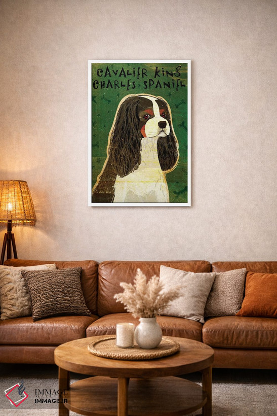 تابلو دکوراتیو کاوالیر کینگ چارلز اثر جان گلدن - D3W