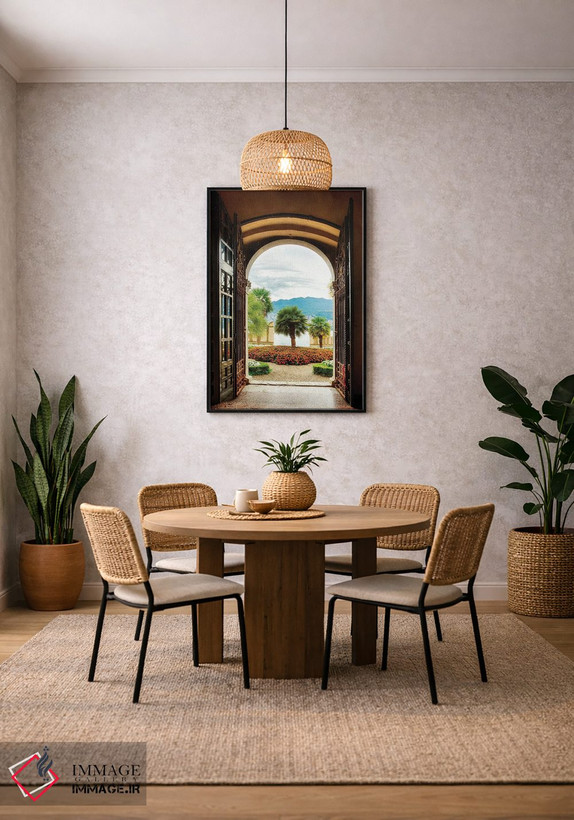 تابلو دکوراتیو نمای باغ از درب ویلا، دریاچه گاردا، ایتالیا اثر جورج اوزه - D4B