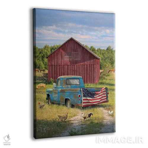 تابلو دکوراتیو مزرعه تابستانی اثر گرگ جوردانو - نمای پرسپکتیو محصول
