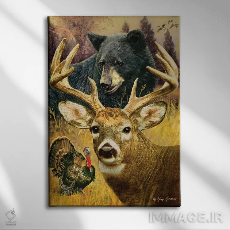 تابلو دکوراتیو رویای شکارچی اثر گرگ جوردانو - نمای روبهرو روی دیوار
