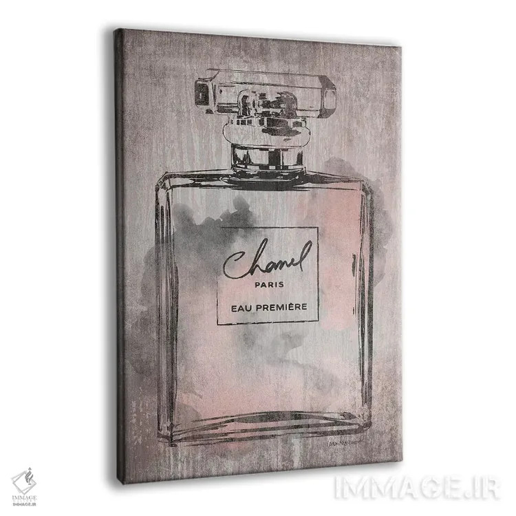 تابلو دکوراتیو Pink Grey Metallic Rose Gold,بطری عطر صورتی خاکستری متال… اثر آماندا گرینوود - نمای پرسپکتیو محصول