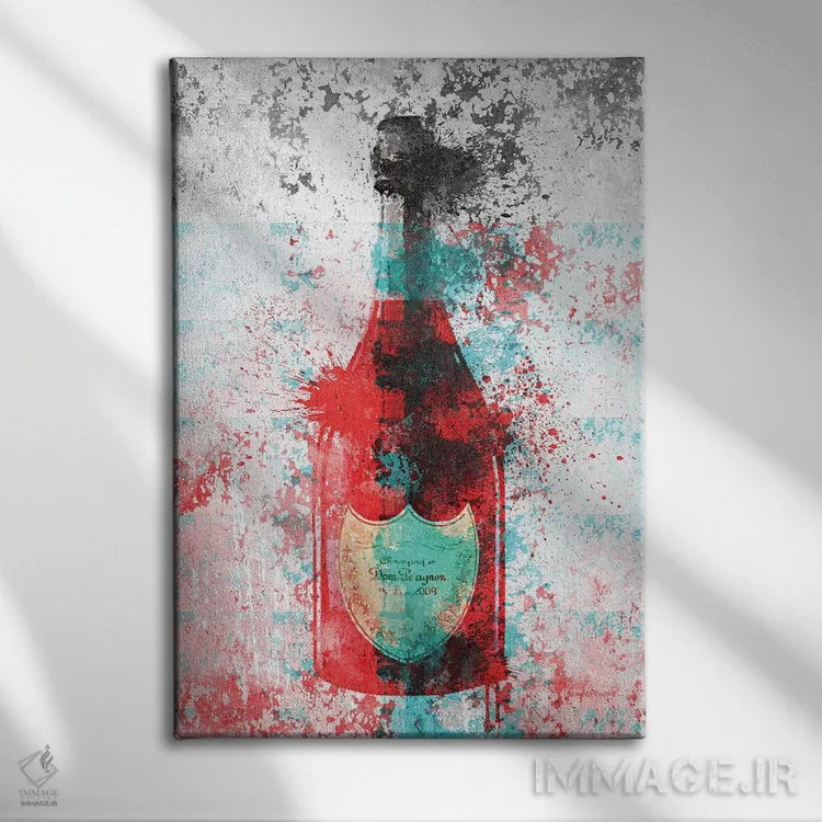 تابلو انتزاعی Grey, & Gold,شامپاین با سبک گرنج، خاکستری و طلایی اثر آماندا گرینوود - نمای روبهرو روی دیوار