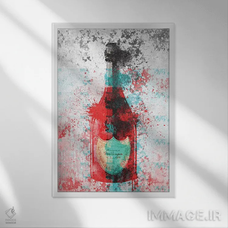 تابلو انتزاعی Grey, & Gold,شامپاین با سبک گرنج، خاکستری و طلایی اثر آماندا گرینوود - نمای قابدار سفید