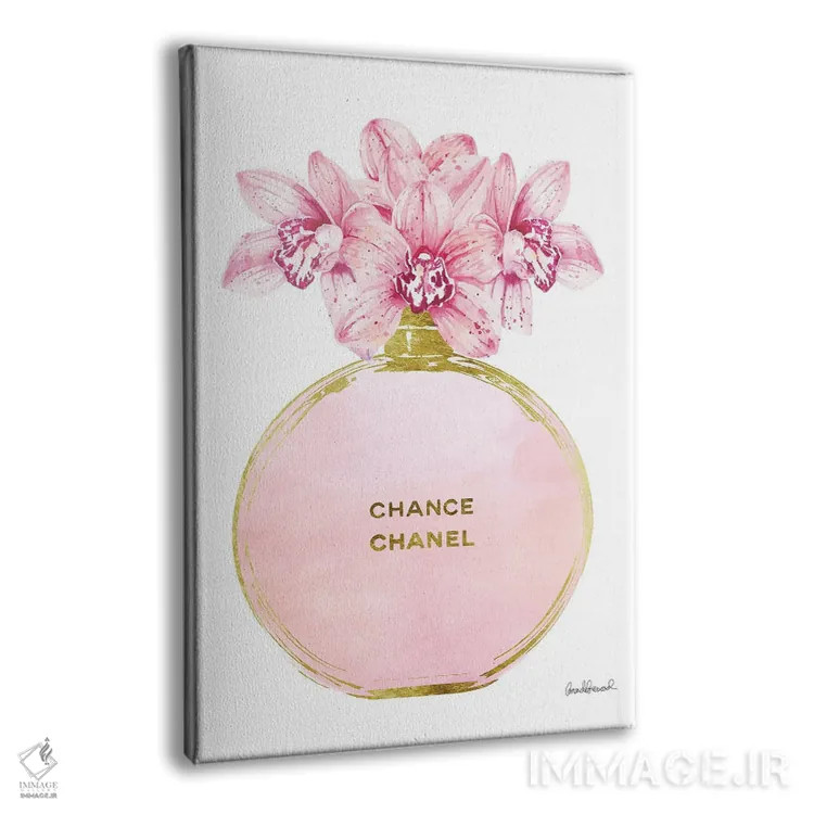 تابلو دکوراتیو Pink, & Orchid,عطر جامد گرد در طلایی، صورتی و ارکیده اثر آماندا گرینوود - نمای پرسپکتیو محصول