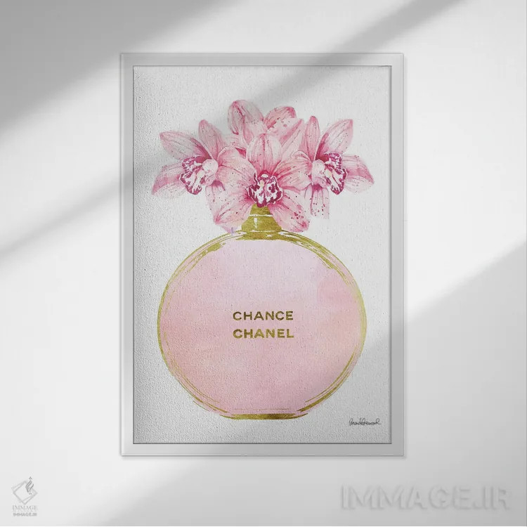 تابلو دکوراتیو Pink, & Orchid,عطر جامد گرد در طلایی، صورتی و ارکیده اثر آماندا گرینوود - نمای قابدار سفید