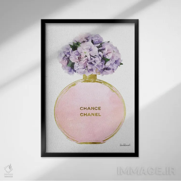 تابلو دکوراتیو Pink, Purple, & Pink Hydrangea,عطر جامد گرد در طلایی، صو… اثر آماندا گرینوود - نمای قابدار مشکی