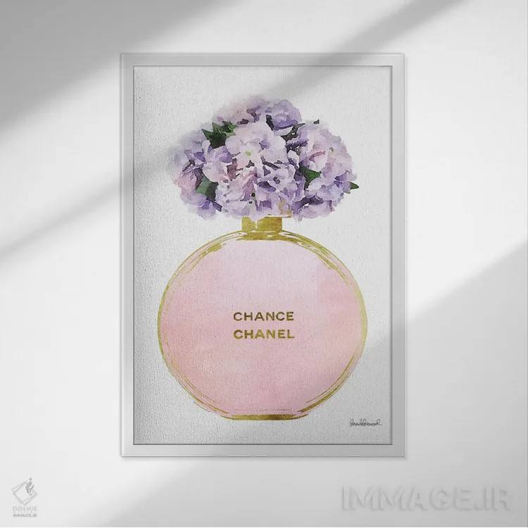 تابلو دکوراتیو Pink, Purple, & Pink Hydrangea,عطر جامد گرد در طلایی، صو… اثر آماندا گرینوود - نمای قابدار سفید