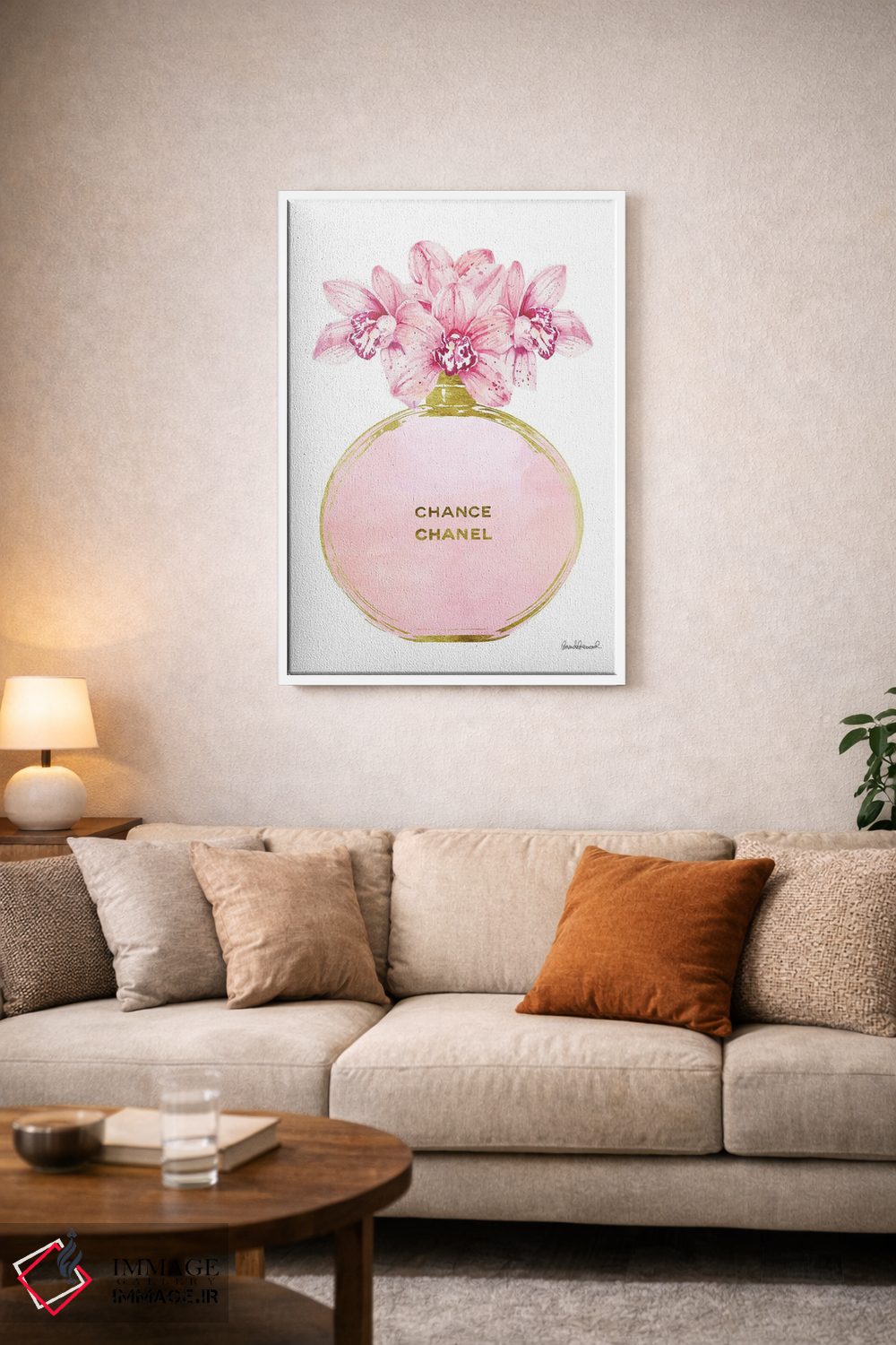 تابلو دکوراتیو Pink, & Orchid,عطر جامد گرد در طلایی، صورتی و ارکیده اثر آماندا گرینوود - D4W