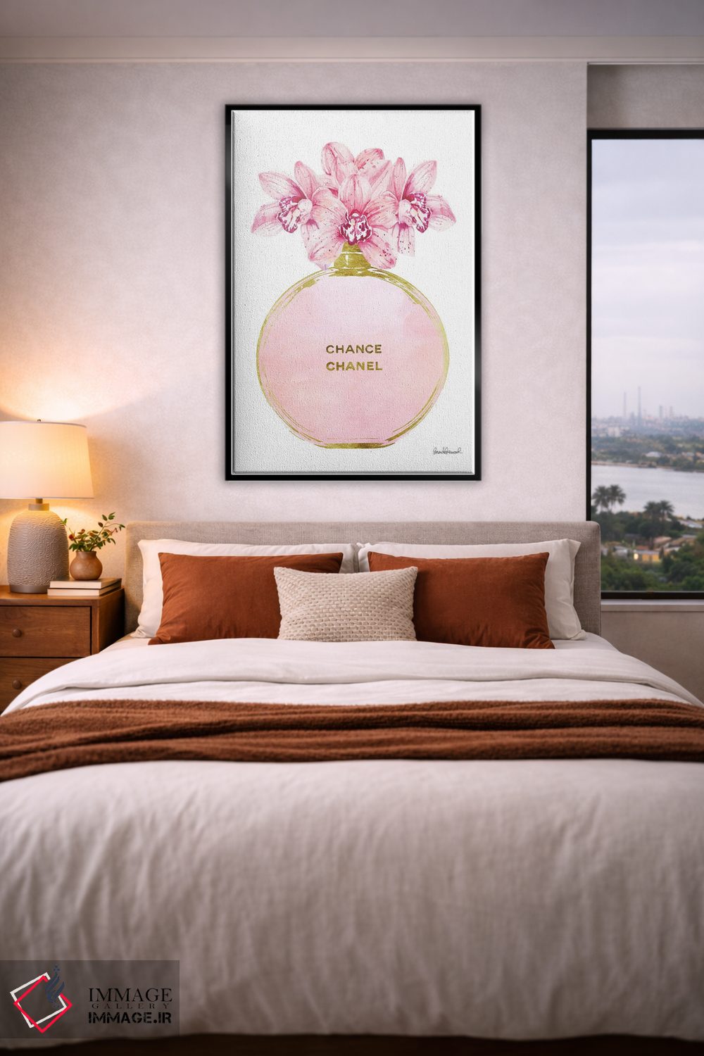 تابلو دکوراتیو Pink, & Orchid,عطر جامد گرد در طلایی، صورتی و ارکیده اثر آماندا گرینوود - D5B