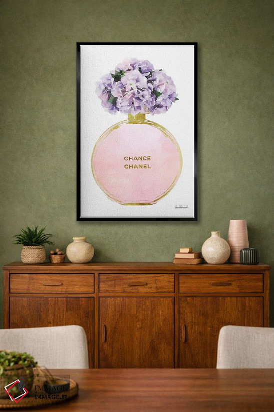 تابلو دکوراتیو Pink, Purple, & Pink Hydrangea,عطر جامد گرد در طلایی، صو… اثر آماندا گرینوود - D2B