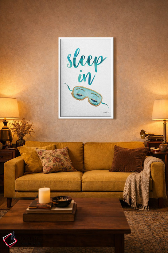 تابلو دکوراتیو Teal,چشم بند خواب به رنگ فیروزه ای اثر آماندا گرینوود - D3W