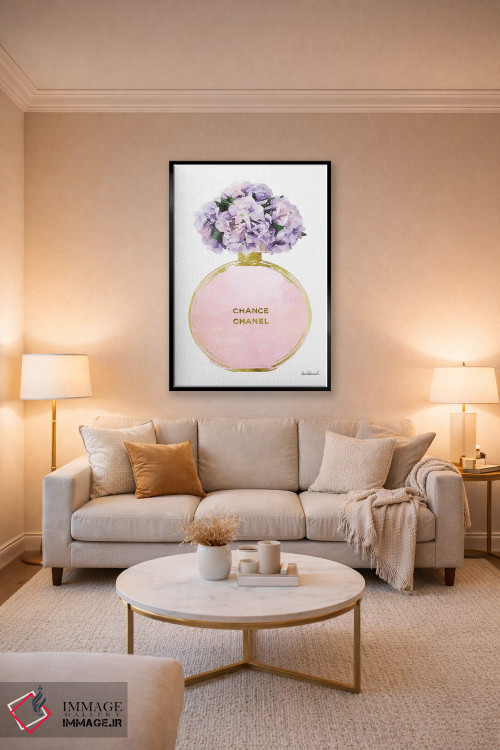 تابلو دکوراتیو Pink, Purple, & Pink Hydrangea,عطر جامد گرد در طلایی، صو… اثر آماندا گرینوود - D5B