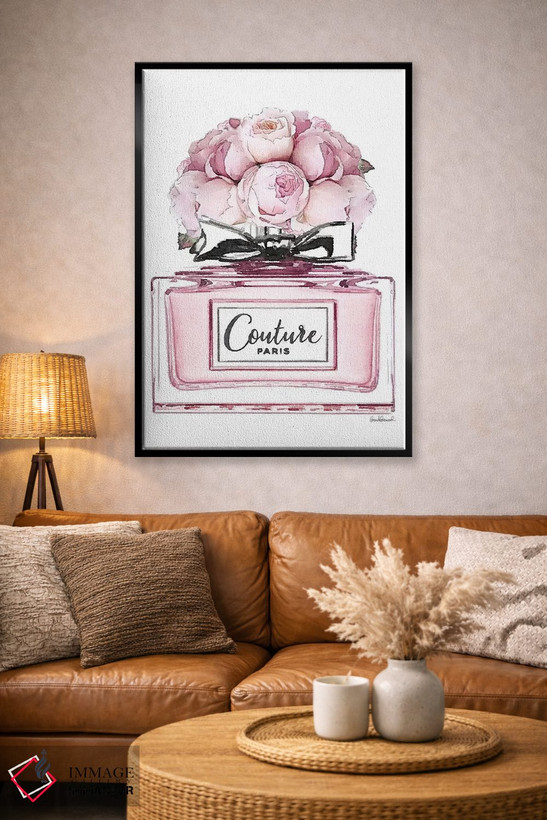 تابلو دکوراتیو Pink With Roses,عطر کوتاه، صورتی با گل رز اثر آماندا گرینوود - D3B