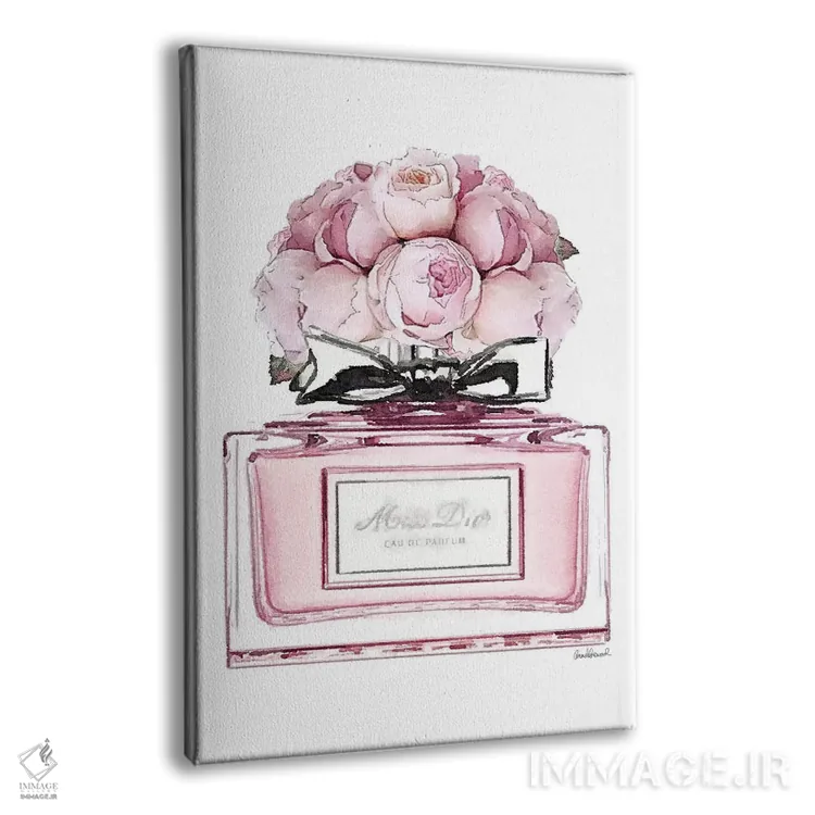 تابلو دکوراتیو Pink With Roses,عطر کوتاه، صورتی با گل رز اثر آماندا گرینوود - نمای پرسپکتیو محصول