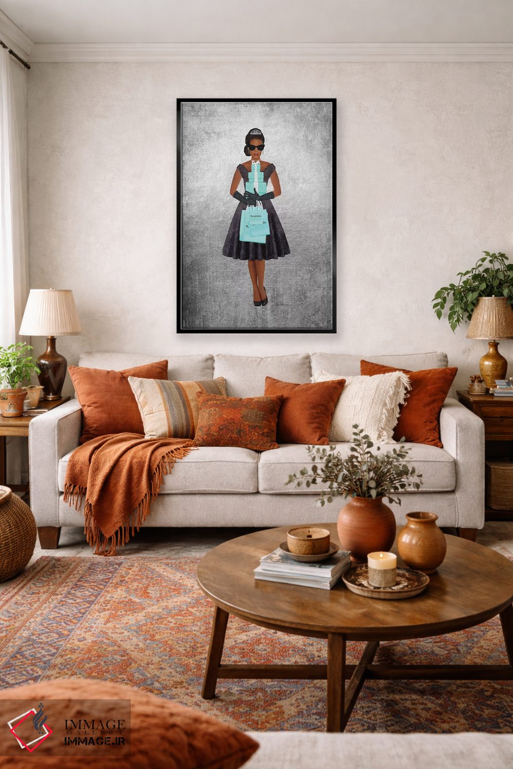 تابلو دکوراتیو Silver, Teal And Black, African-American,خرید فانتزی، نق… اثر آماندا گرینوود - D4B