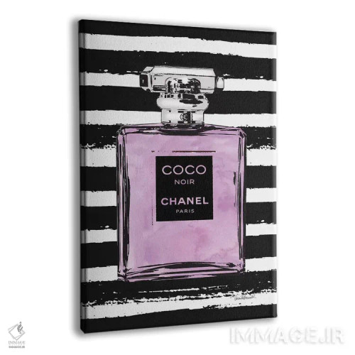 تابلو دکوراتیو عطر بنفش بر روی خطوط مشکی اثر آماندا گرینوود - نمای پرسپکتیو محصول