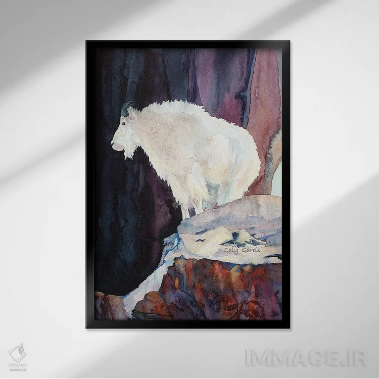 تابلو دکوراتیو نگهبان کوهستان اثر کالی گاریس - نمای قابدار مشکی