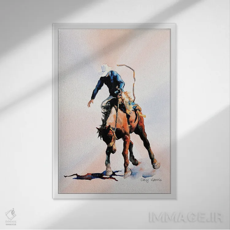 تابلو دکوراتیو پاگنده اثر کالی گاریس - نمای قابدار سفید