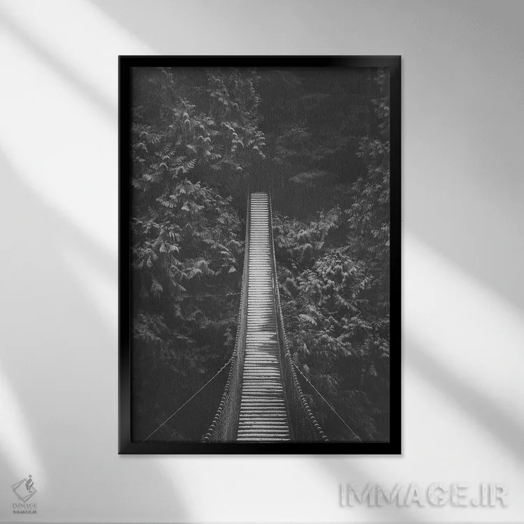 تابلو دکوراتیو دره لین، ونکوور I اثر لوک آنتونی گرم - نمای قابدار مشکی