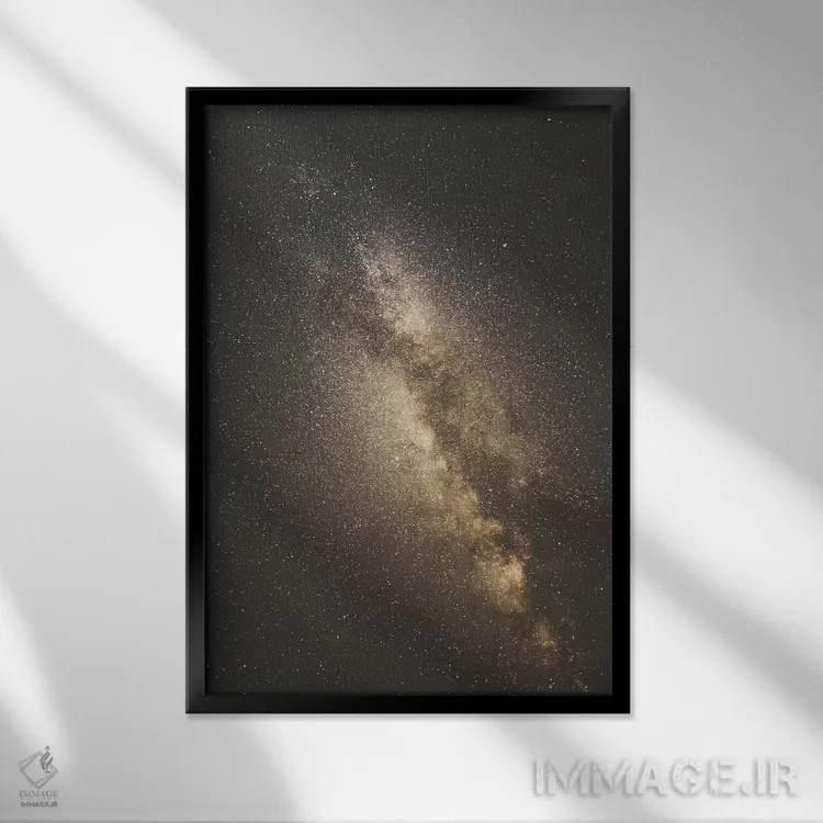 تابلو دکوراتیو راه شیری I اثر لوک آنتونی گرم - نمای قابدار مشکی