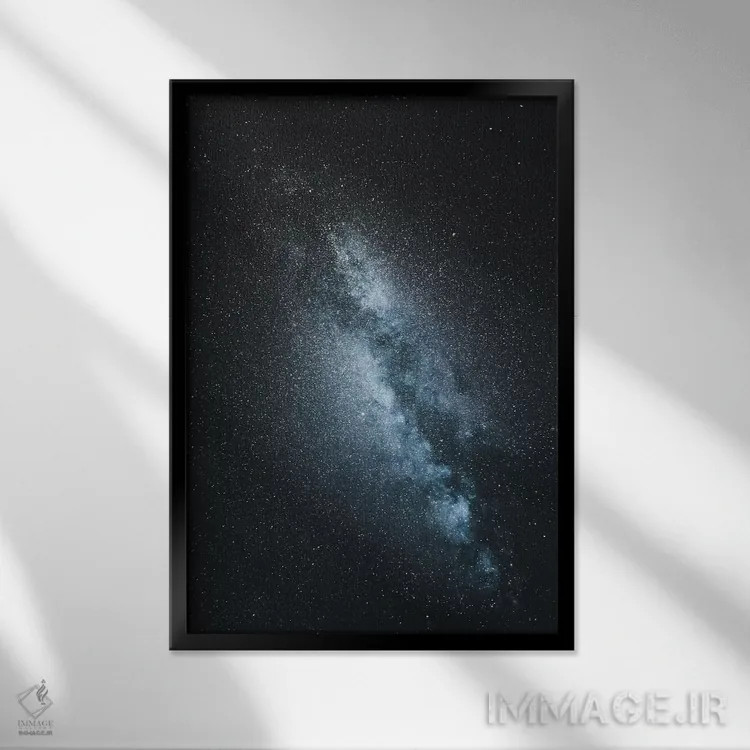 تابلو دکوراتیو راه شیری II اثر لوک آنتونی گرم - نمای قابدار مشکی