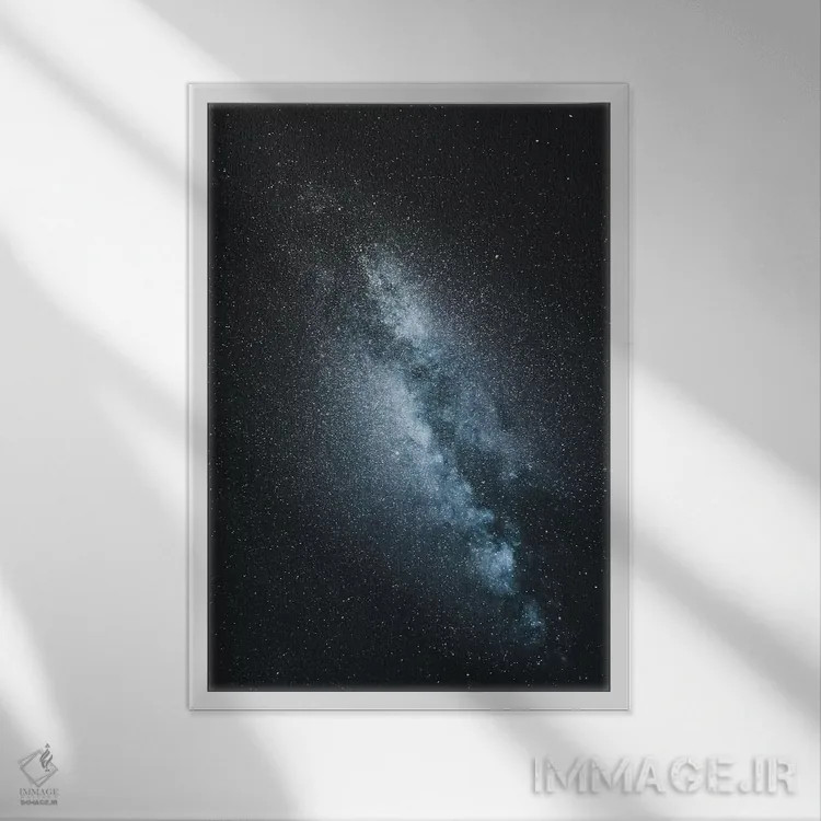 تابلو دکوراتیو راه شیری II اثر لوک آنتونی گرم - نمای قابدار سفید