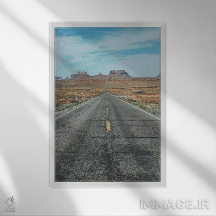 تابلو دکوراتیو دره اثر، جنوب غرب آمریکا - نمای قابدار سفید