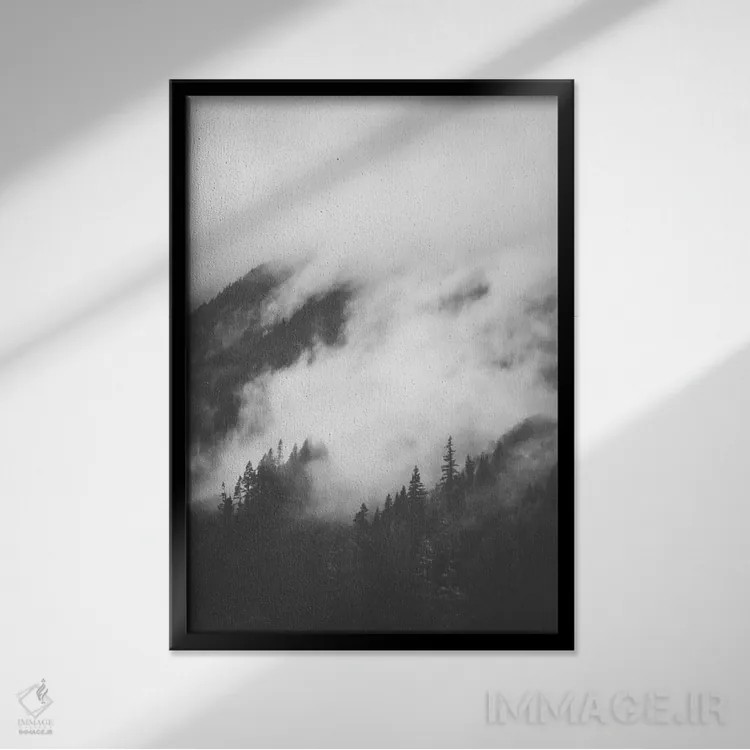 تابلو دکوراتیو مه غلتان II اثر لوک آنتونی گرم - نمای قابدار مشکی